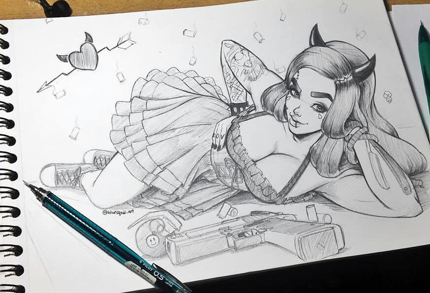 Example: $280 (base price + simple background, if gun detail add-on are simple may not be charged)